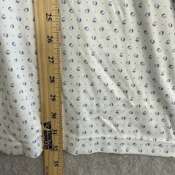 NEW Greg Norman ML75 Men's XXL Golf Polo Shirt Moisture Wicking White & Blue - Picture 4 of 9